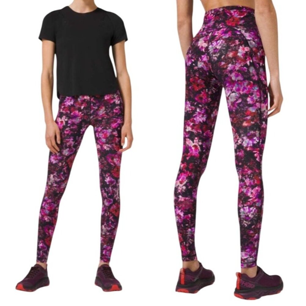 Lululemon Women’s 8 Leggings Swift Speed High-Rise Tight Fluoro Floral Multi